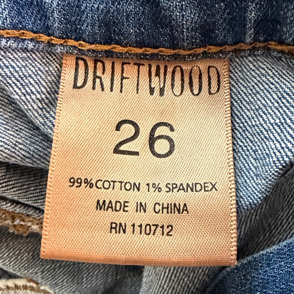 DRIFTWOOD Charlee Wide Leg Cropped Floral Embroidered Jeans Size 26 Inseam 25.5” - Picture 10 of 11